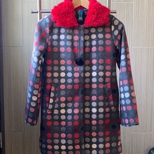 Blu Polka Dot petty coat sz 12 girls